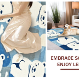 Ultra Soft Area Rug, Non Slip, Stain Resistant, Washable Area Rugs for Living Room, Bedroom, Delightful Nursery Cartoon Theme(Blue)