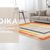 Ultra Soft Area Rug, Non Slip, Stain Resistant, Washable Area Rugs for Living Room, Bedroom, Elegant Earthy Toned Tufting(Orange)