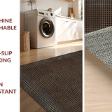 Ultra Soft Area Rug, Non Slip, Stain Resistant, Washable Area Rugs for Living Room, Bedroom, Bold Modern Rustic Decor(Brown)