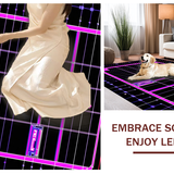 Ultra Soft Area Rug, Non Slip, Stain Resistant, Washable Area Rugs for Living Room, Bedroom, Retro Gaming-Inspired Color Burst(Purple)