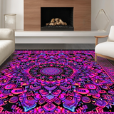 Ultra Soft Area Rug, Non Slip, Stain Resistant, Washable Area Rugs for Living Room, Bedroom, Mesmerizing Multicolor Ethereal Design(Pink)