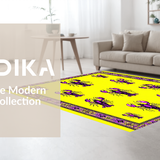 Ultra Soft Area Rug, Non Slip, Stain Resistant, Washable Area Rugs for Living Room, Bedroom, Playful Lobster Patterned Decor(Yellow)