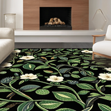 Ultra Soft Area Rug, Non Slip, Stain Resistant, Washable Area Rugs for Living Room, Bedroom, Vivid Nature-Infused Artistry(White)