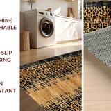 Ultra Soft Area Rug, Non Slip, Stain Resistant, Washable Area Rugs for Living Room, Bedroom, Transitional Retro Visual Harmony(Gold)