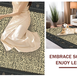 Ultra Soft Area Rug, Non Slip, Stain Resistant, Washable Area Rugs for Living Room, Bedroom, Chic Cheetah Print Fusion(Beige)
