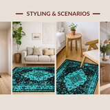 Classic Black Teal Geometric Fusion(Blue)