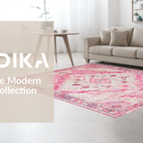 Ultra Soft Area Rug, Non Slip, Stain Resistant, Washable Area Rugs for Living Room, Bedroom, Serene Gentle Pastel Blend(Pink)