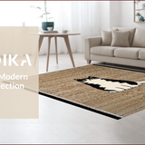 Ultra Soft Area Rug, Non Slip, Stain Resistant, Washable Area Rugs for Living Room, Bedroom, Rustic Earthy Toned Animal Motif(Beige)