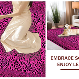 Ultra Soft Area Rug, Non Slip, Stain Resistant, Washable Area Rugs for Living Room, Bedroom, Contemporary Pink Safari Pattern Mix(Pink)
