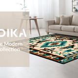 Stylish Warm Toned Geometric Arrangement(Blue)