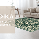 Lush Green Botanical Motif(Black)