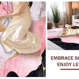 Ultra Soft Area Rug, Non Slip, Stain Resistant, Washable Area Rugs for Living Room, Bedroom, Contemporary Vibrant Color Palette(Pink)