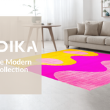 Ultra Soft Area Rug, Non Slip, Stain Resistant, Washable Area Rugs for Living Room, Bedroom, Delicate Cozy Blush Hue Fusion(Yellow)