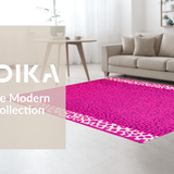 Ultra Soft Area Rug, Non Slip, Stain Resistant, Washable Area Rugs for Living Room, Bedroom, Dynamic Contemporary Animal Design(Pink)