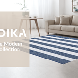 Ultra Soft Area Rug, Non Slip, Stain Resistant, Washable Area Rugs for Living Room, Bedroom, Contemporary Blue Tidal Pattern(Blue)