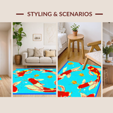 Bright Cartoon Oceanic Scene(Blue)