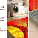 Ultra Soft Area Rug, Non Slip, Stain Resistant, Washable Area Rugs for Living Room, Bedroom, Whimsical Retro-Inspired Color Palette(Yellow)