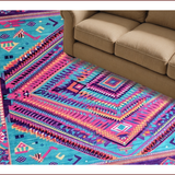 Ultra Soft Area Rug, Non Slip, Stain Resistant, Washable Area Rugs for Living Room, Bedroom, Whimsical Purple Pink Abstract Style(Blue)