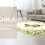 Ultra Soft Area Rug, Non Slip, Stain Resistant, Washable Area Rugs for Living Room, Bedroom, Elegant Earthy Floral Display(Beige)