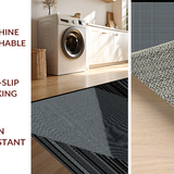 Ultra Soft Area Rug, Non Slip, Stain Resistant, Washable Area Rugs for Living Room, Bedroom, Trendy Geometric Vintage Flair(Gray)
