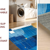 Elegant Stained Glass Inspired Motif(Blue)