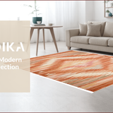 Ultra Soft Area Rug, Non Slip, Stain Resistant, Washable Area Rugs for Living Room, Bedroom, Luxurious Soft Burnt Orange Area Rug Bedroom(Orange)