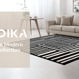 Ultra Soft Area Rug, Non Slip, Stain Resistant, Washable Area Rugs for Living Room, Bedroom, Elegant Modernist Animal Print Design(Black)