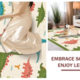 Ultra Soft Area Rug, Non Slip, Stain Resistant, Washable Area Rugs for Living Room, Bedroom, Joyful ABC Dinosaur Visual Delight(Ivory)