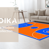 Ultra Soft Area Rug, Non Slip, Stain Resistant, Washable Area Rugs for Living Room, Bedroom, Contemporary Athletic Visual Appeal(Orange)
