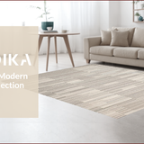 Ultra Soft Area Rug, Non Slip, Stain Resistant, Washable Area Rugs for Living Room, Bedroom, Contemporary Elegant Textured Layers(Gray)