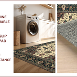 Ultra Soft Area Rug, Non Slip, Stain Resistant, Washable Area Rugs for Living Room, Bedroom, Rustic Earthy Tones Medallion Motif(Beige)