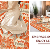 Ultra Soft Area Rug, Non Slip, Stain Resistant, Washable Area Rugs for Living Room, Bedroom, Artistic Southwestern Textured Design(Orange)