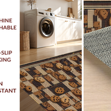 Ultra Soft Area Rug, Non Slip, Stain Resistant, Washable Area Rugs for Living Room, Bedroom, Delightful Chocolate Chip Textile Art(Brown)
