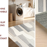 Ultra Soft Area Rug, Non Slip, Stain Resistant, Washable Area Rugs for Living Room, Bedroom, Rustic Textured Cream Pattern(Beige)
