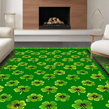 Elegant Gold Accented Shamrock Design(Green)