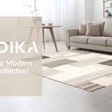 Ultra Soft Area Rug, Non Slip, Stain Resistant, Washable Area Rugs for Living Room, Bedroom, Stylish Cream Geometric Accent(Beige)