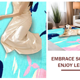Ultra Soft Area Rug, Non Slip, Stain Resistant, Washable Area Rugs for Living Room, Bedroom, Delightful Blue Waterscape Style(Blue)