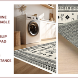 Ultra Soft Area Rug, Non Slip, Stain Resistant, Washable Area Rugs for Living Room, Bedroom, Indoor Performance High-Traffic(Black)