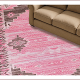 Ultra Soft Area Rug, Non Slip, Stain Resistant, Washable Area Rugs for Living Room, Bedroom, Stylish Whimsical Cowgirl Design(Pink)