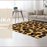 Ultra Soft Area Rug, Non Slip, Stain Resistant, Washable Area Rugs for Living Room, Bedroom, Exotic Leopard Print Living Room Non-Slip Rug(Beige)