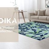 Whimsical Navy Floral Motif(Blue)
