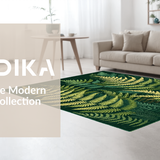 Ultra Soft Area Rug, Non Slip, Stain Resistant, Washable Area Rugs for Living Room, Bedroom, Rustic Textured Earthy Tones(Green)