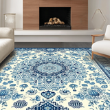 Elegant Ivory and Blue Motif(Beige)