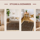 Ultra Soft Area Rug, Non Slip, Stain Resistant, Washable Area Rugs for Living Room, Bedroom, Rustic Brown Faux Cowhide Living Room Rug(Brown)