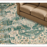 Vintage Inspired Earthy Geometric Motif(Green)