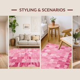 Ultra Soft Area Rug, Non Slip, Stain Resistant, Washable Area Rugs for Living Room, Bedroom, Urtlmaji Bow Accent Rug, Elegant Pink Bows Carpet, Sweet Bows Decor(Pink)