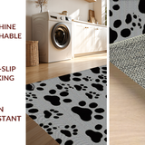 Ultra Soft Area Rug, Non Slip, Stain Resistant, Washable Area Rugs for Living Room, Bedroom, Contemporary Earth Tones Pet Motif(Gray)