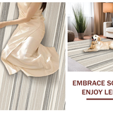 Ultra Soft Area Rug, Non Slip, Stain Resistant, Washable Area Rugs for Living Room, Bedroom, Sophisticated Minimalist Striped Palette(Gray)