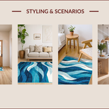 Dynamic Beach Inspired Textural Motif(Blue)