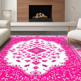 Ultra Soft Area Rug, Non Slip, Stain Resistant, Washable Area Rugs for Living Room, Bedroom, Lively Soft Pink Whirl Patterns(Pink)